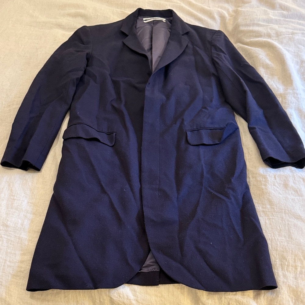 Robert Geller Navy Blue Trench Coat